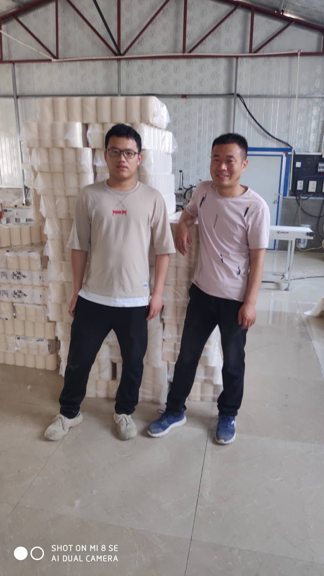 新乡长垣艾沐纸业调试安装完毕